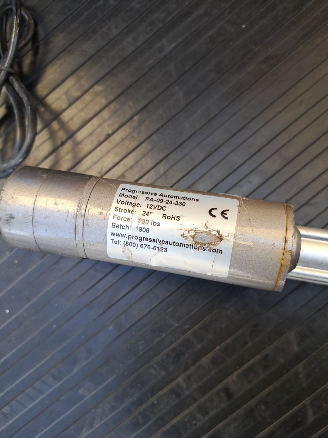 Progressive Automations ACTUATOR PA-09-25-330 24VDC 24″ STROKE FORCE 330 LBS