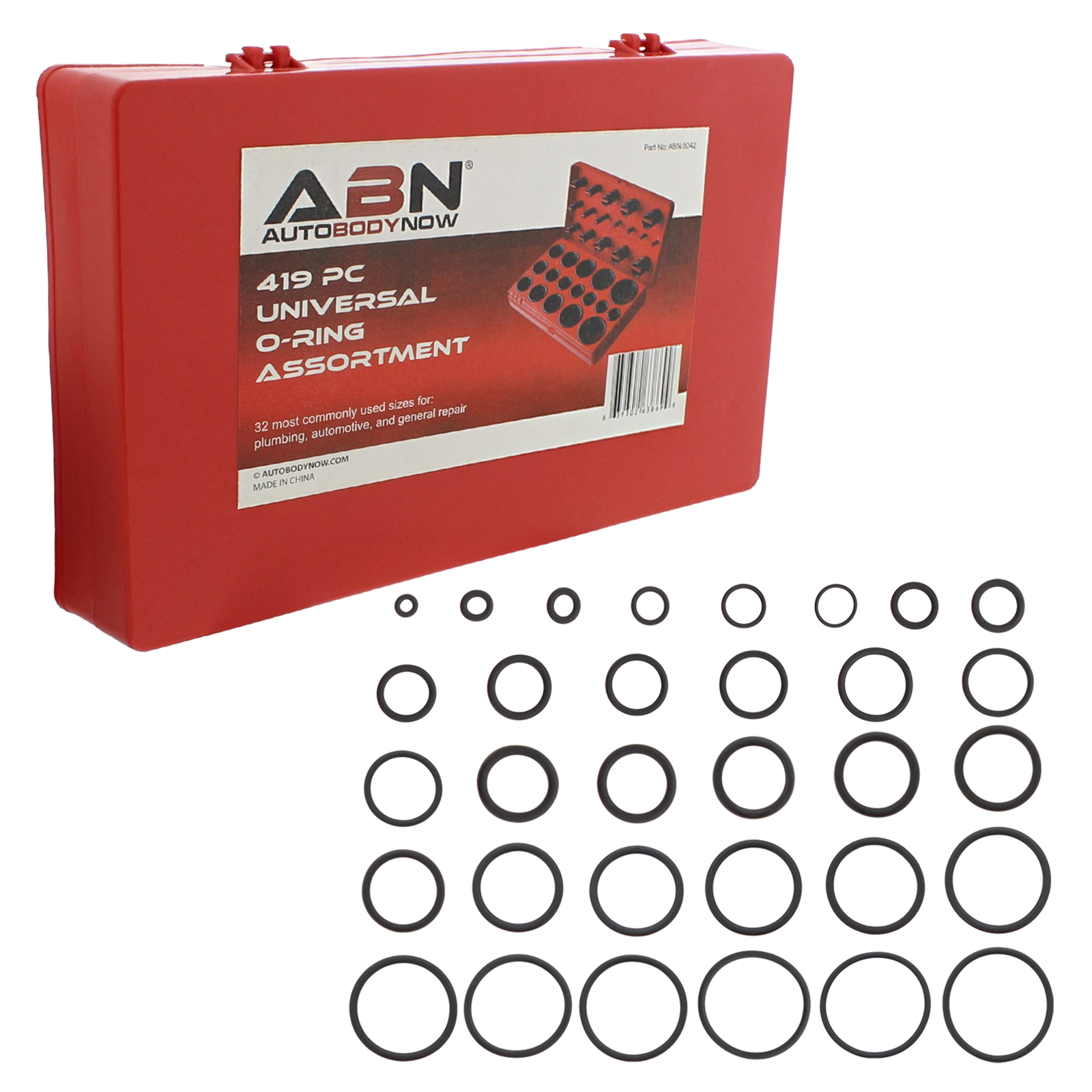 ABN Metric Rubber O Rings Assortment Set – 419 Piece Assorted Gasket O Rings