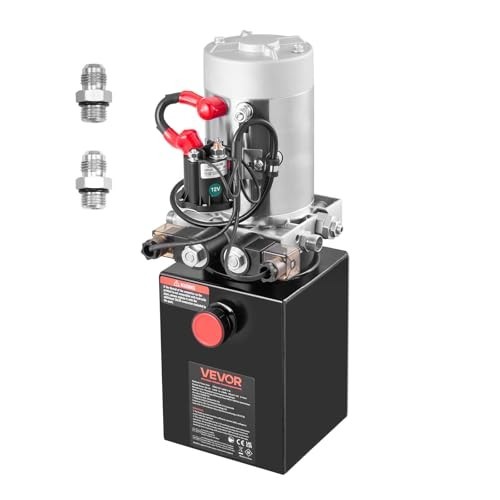 VEVOR 12V Hydraulic Power Unit Pump, 4 Qt Double Acting Dump Trailer