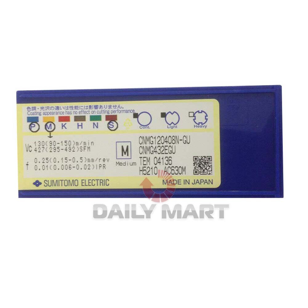 10PCS/New In Box SUMITOMO CNMG120408N-GU AC630M CNMG432EGU Carbide Inserts$955.1