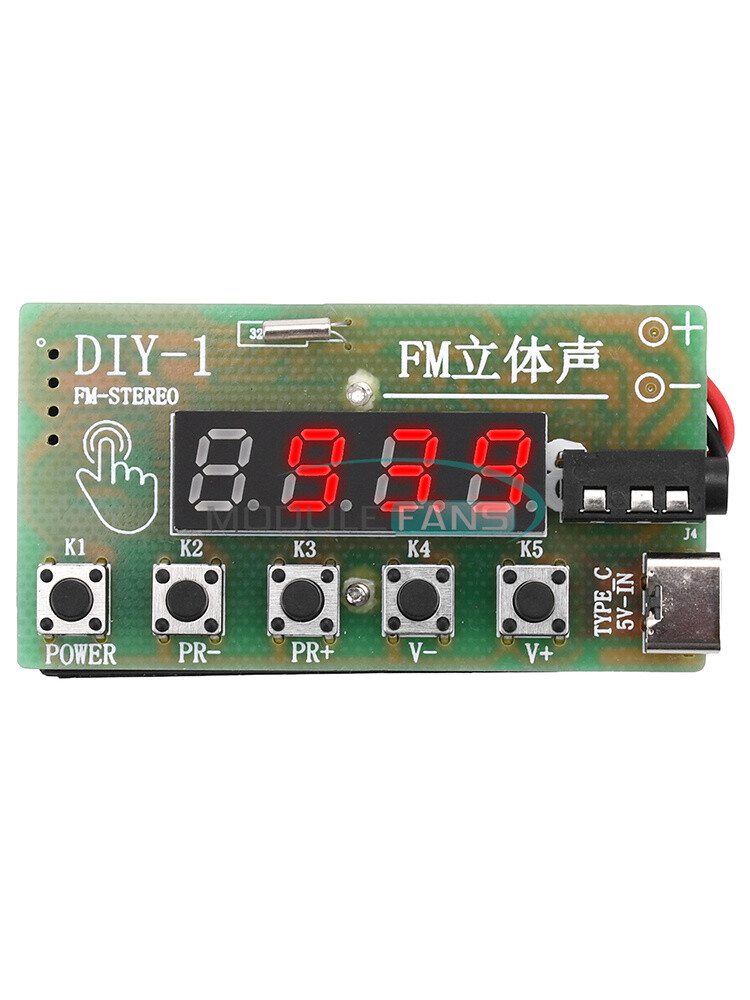 Electronic DIY AM/FM Radio Receiver Module Kits Wireless Stereo 87MHz-108MHz