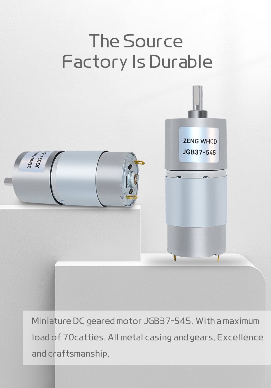 JGB37-545 DC 12V 24V Reduction Motor 7~952RPM High Torque Reversible Metal Gear