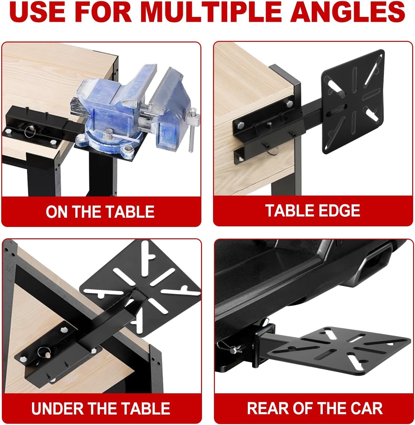Hitch Winch Mount – Vise Mounting Plate for Truck Bed, Trailer, Hitch Mount