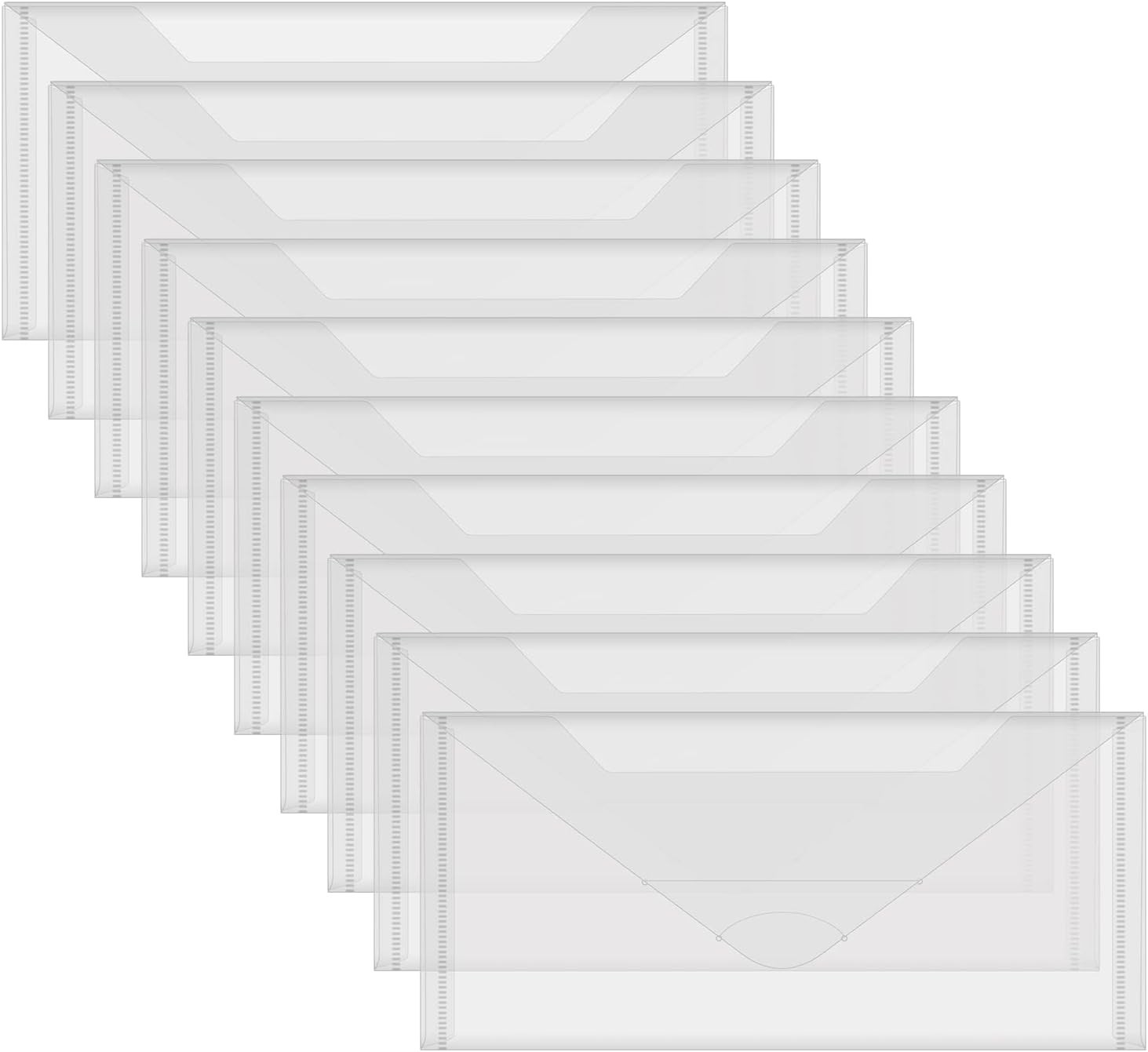 10 PCS 4.5»x9.5» Clear Storage Envelopes Pockets Resealable Plastic Bags fo…