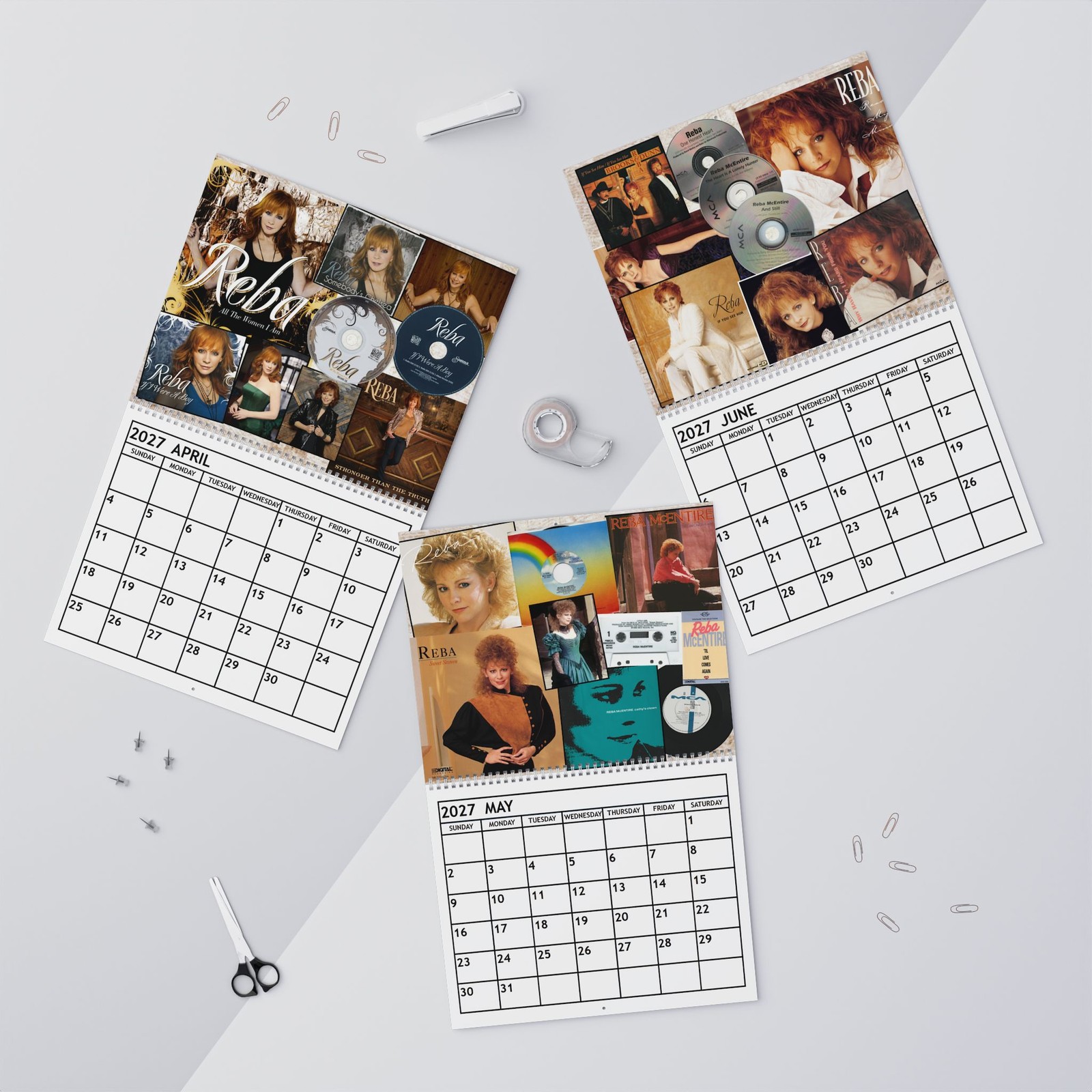 Reba McEntire 2027 Wall Calendar – Home Decor, Music Fan Gifts, Monthly