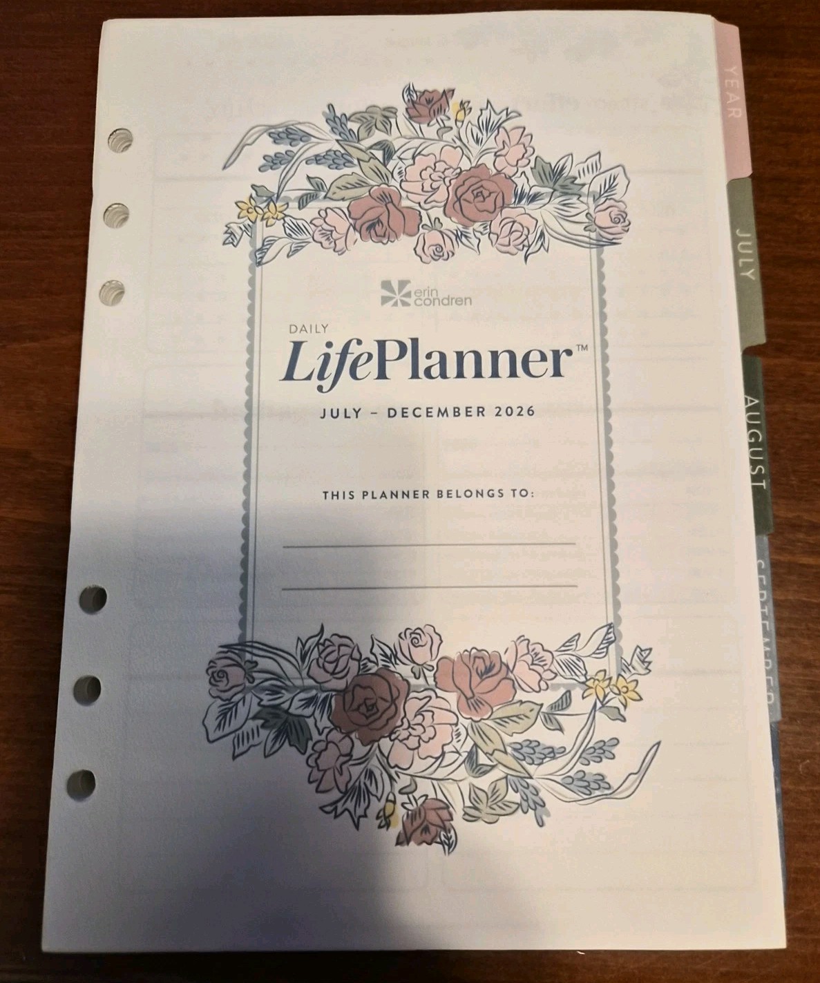 Erin Condren Unused Monthly Weekly And Daily Inserts For The A5 Agenda July 2026
