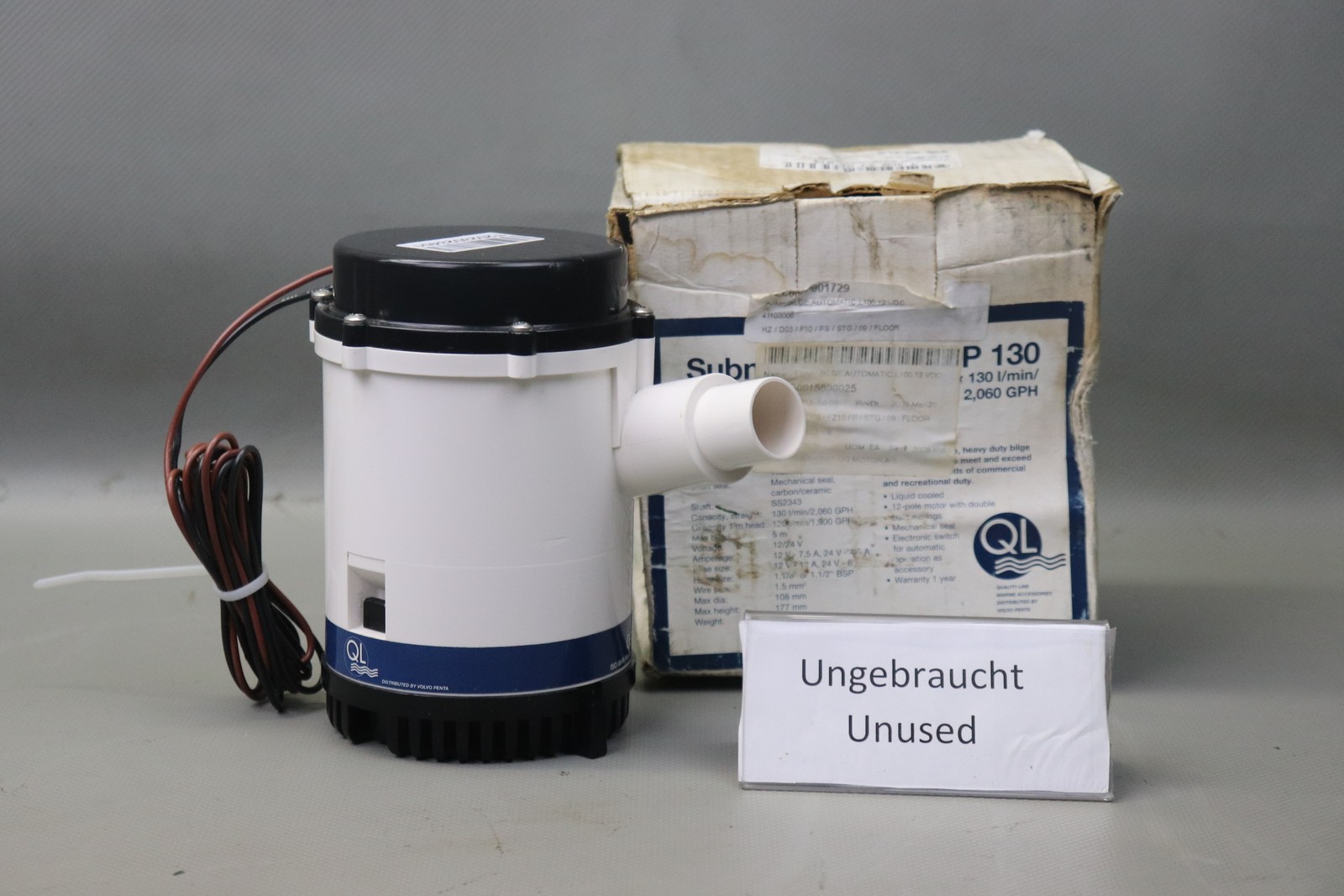 Volvo Penta SBP130 Submersible Bilge Pump 130L/min 2,060GPH 12VDC 41103008 Unused Original Packaging