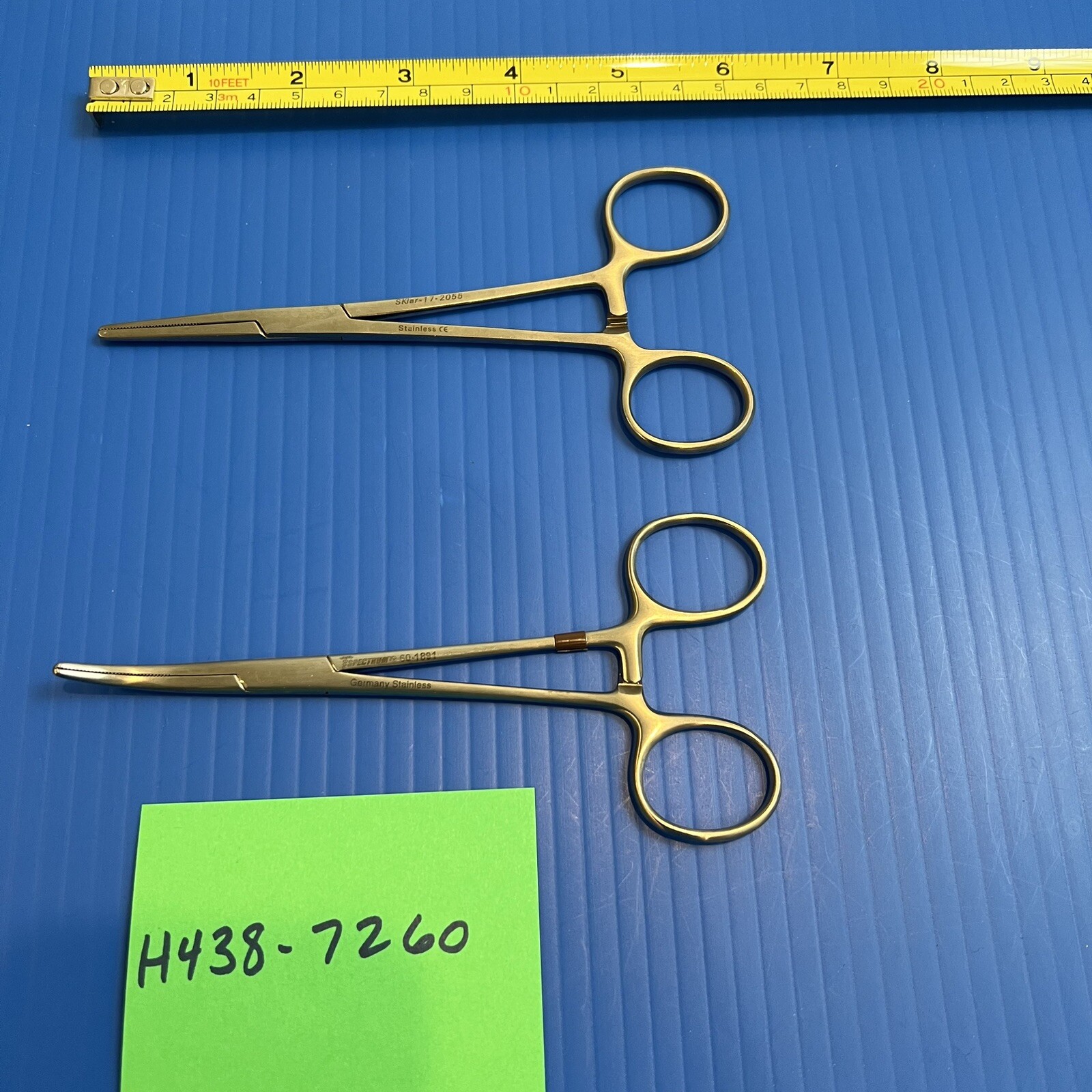 Sklar 17-2055 Spectrum 60-1891 Kelly Forceps Curved and Straight lot of 2