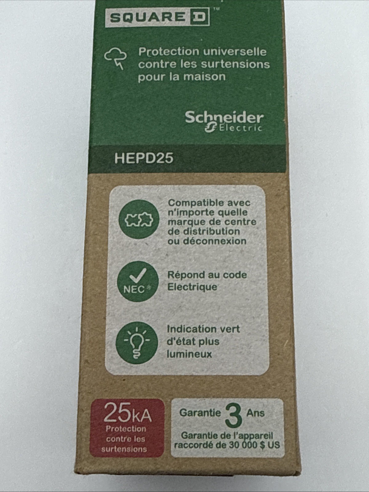 Square D HEPD25 25-kA Indoor & Outdoor Surge Protective Device SAME DAY SHIPPING
