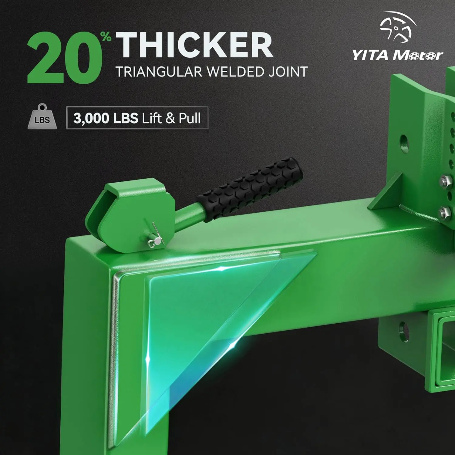 3 Point Quick Hitch Attachment & 2″ Receiver for Category 1 Tractors, 3000 lbs