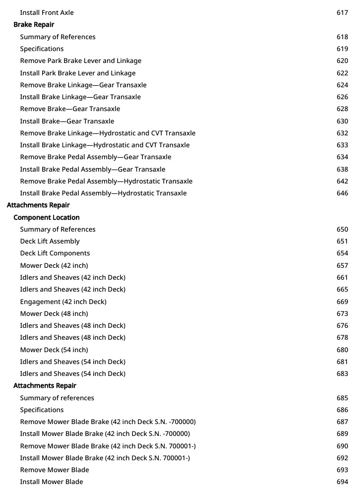 John Deere D100 D105 D110 D120 D125 D130 Tractor Technical Service Manual 113219