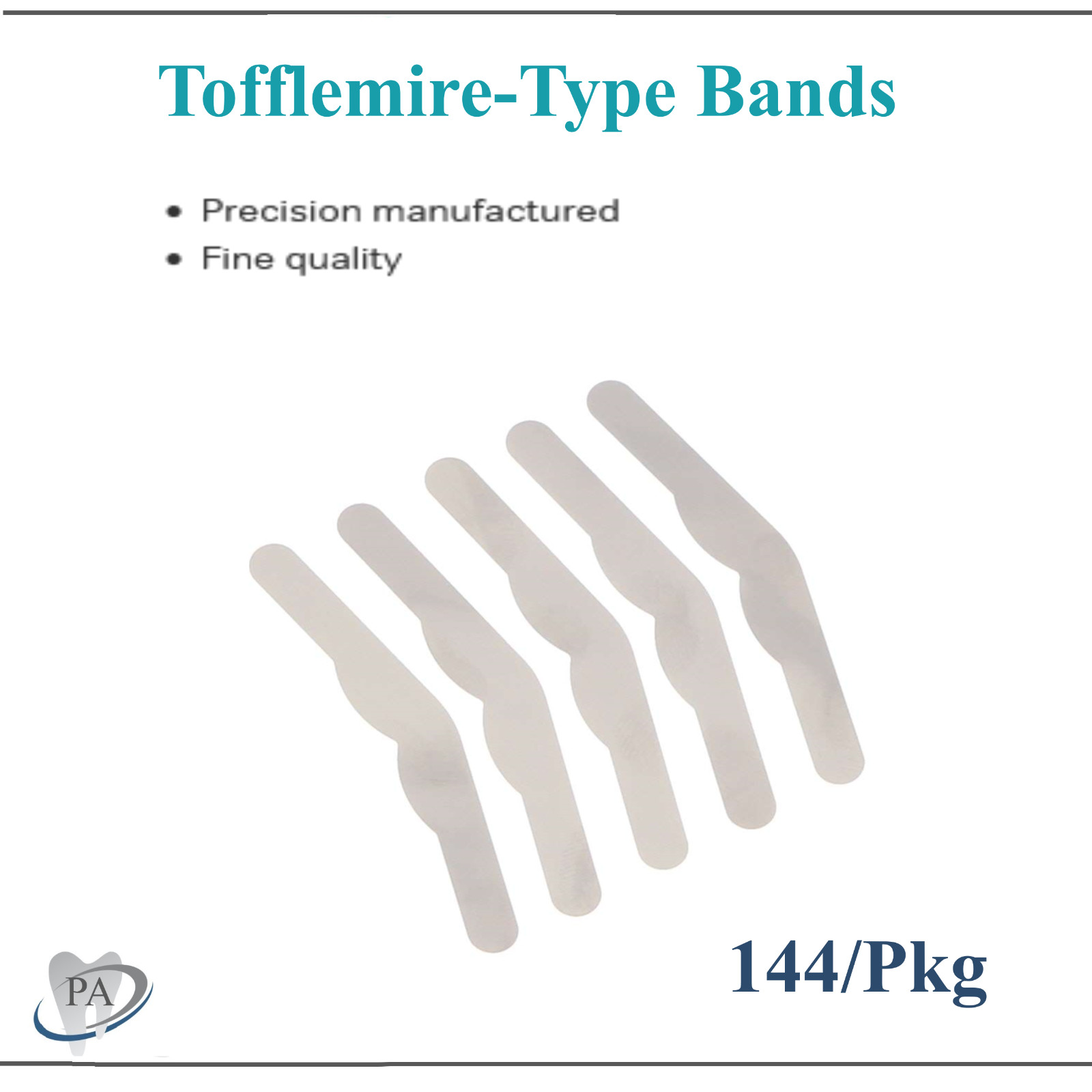144pc Dental universal Matrix Bands Tofflemire Stainless Steel bands 0.015′ #1#2