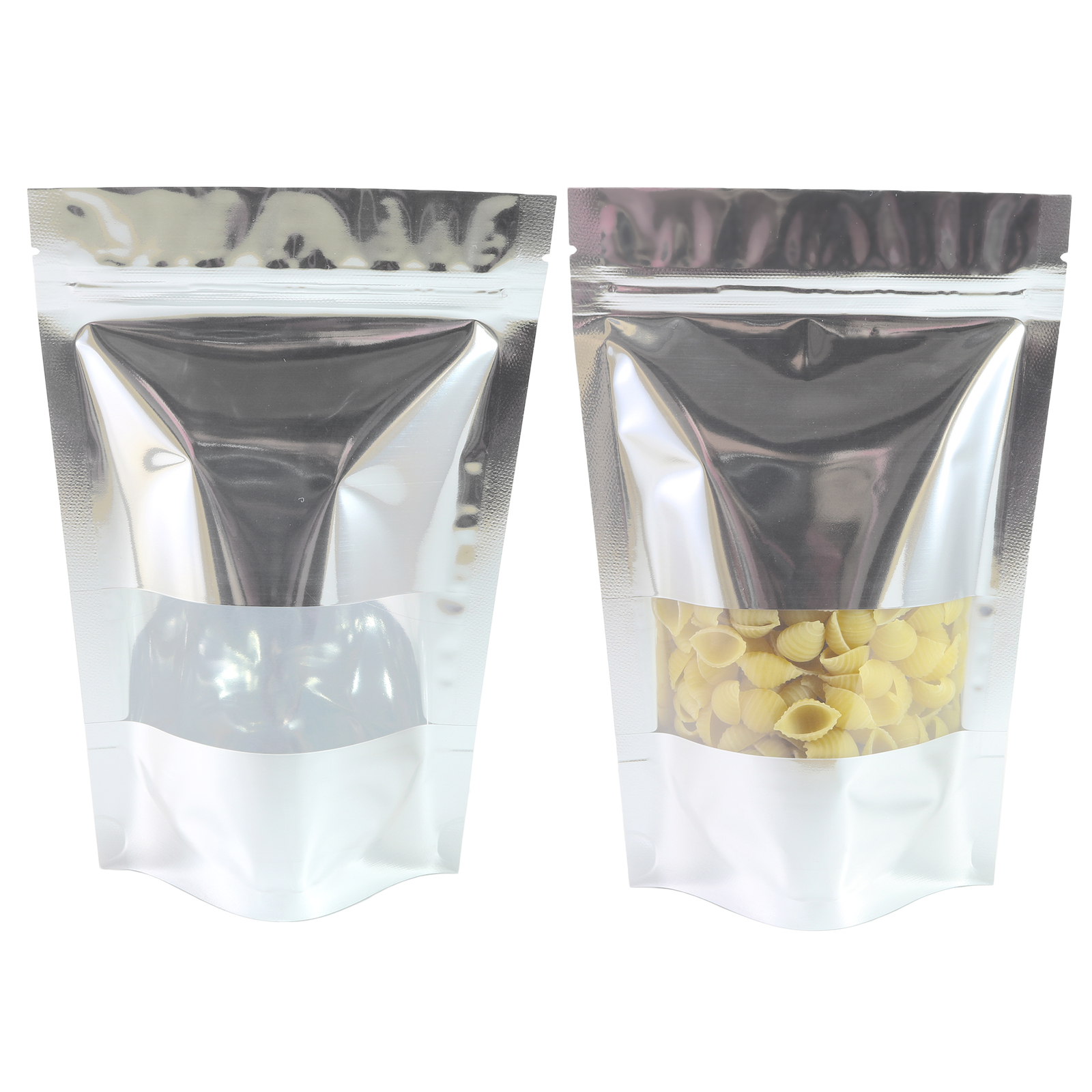 200 Silver Stand-Up Dry Food Mylar Pouches for Seeds and Grains