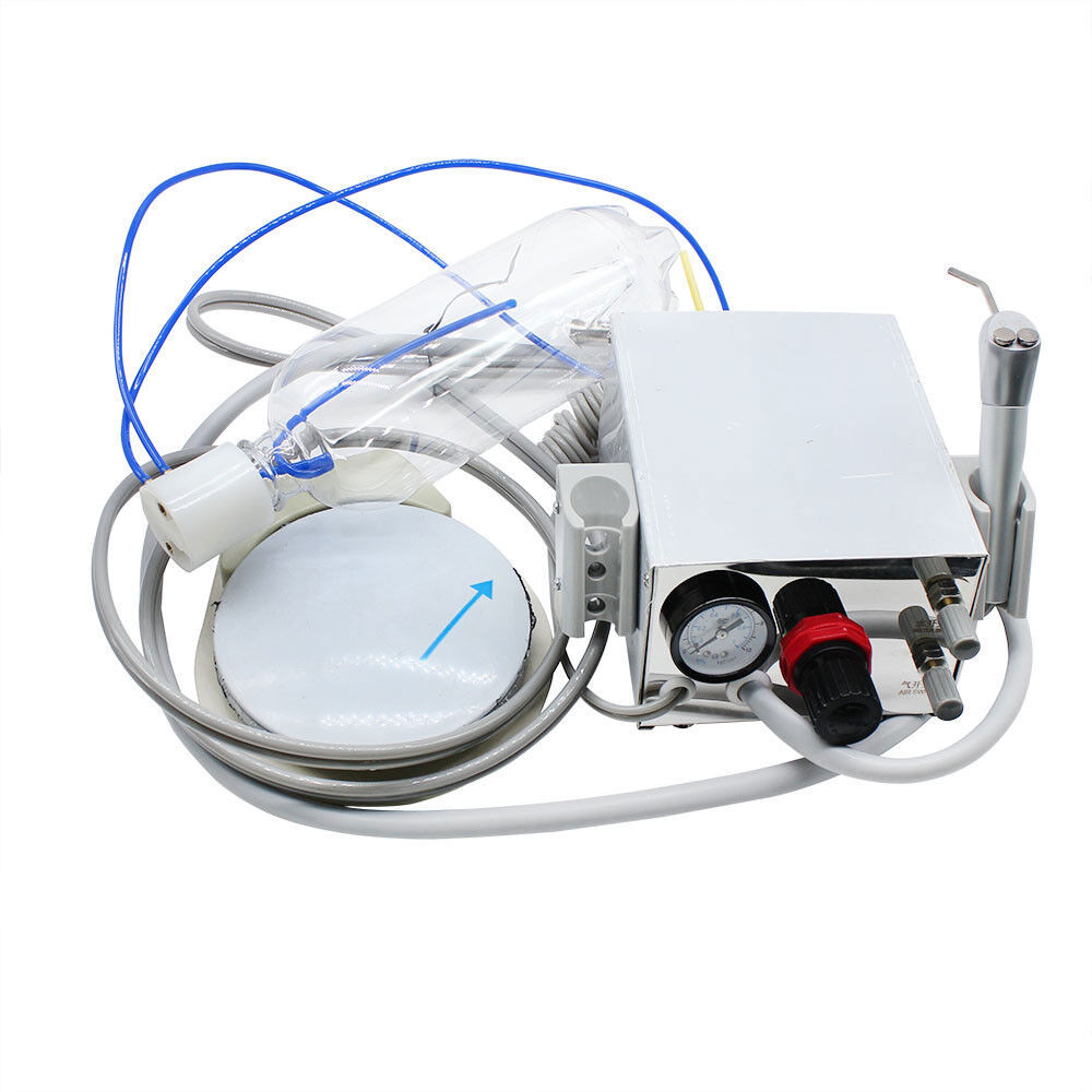 2/4 Holes Portable Dental Turbine Unit Work for Air Compressor & 3 Way Syringe