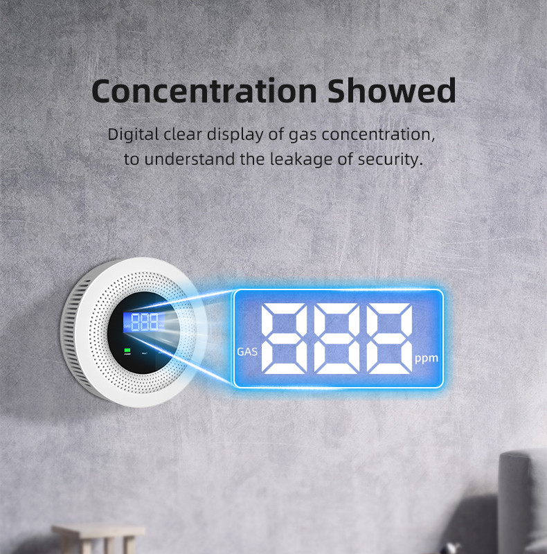 Smart Gas Leak Detector Wifi Digital Natural Gas Leakage Alarm Led Sensor