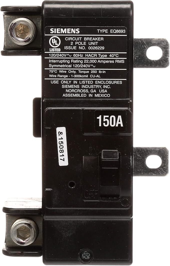 Siemens MBK150A Main Breakers