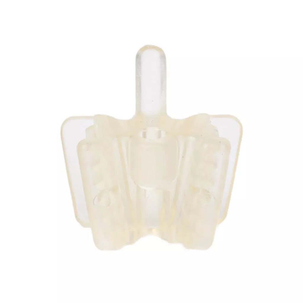 Dental Autoclavable Bite Block Clear Mouth Prop Holding Saliva Ejector Suction