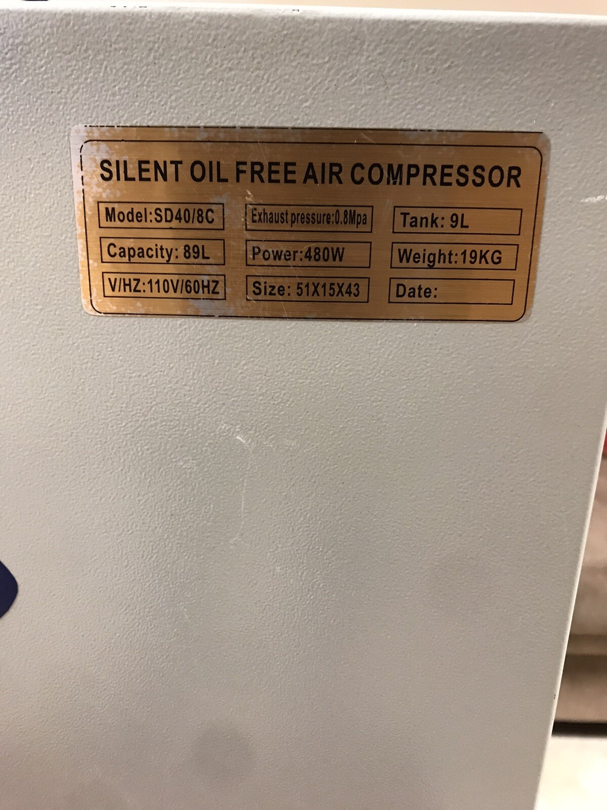SMT Max SL-40 Enclosed Oil Free Dental Air Compressor