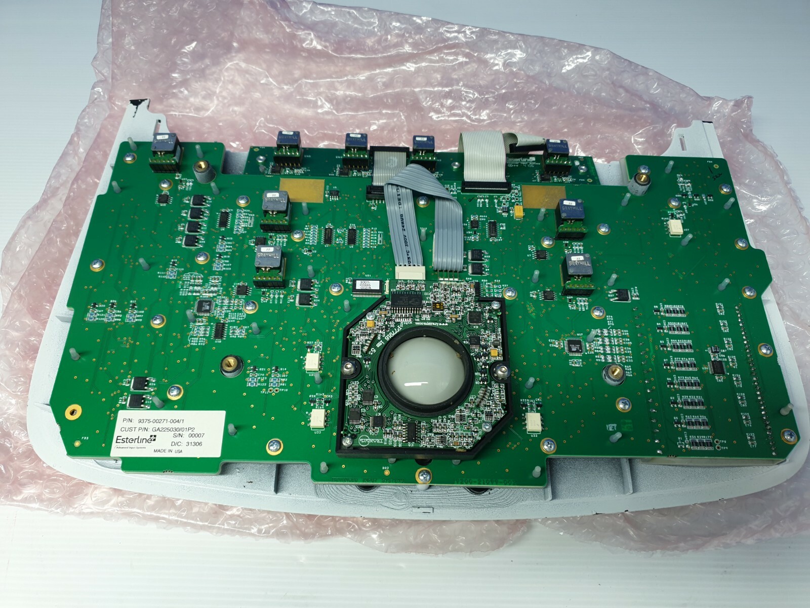 GE/ESTERLINE P/N 9375-00271-004/1 ( GA225030/01P2 ) Ultrasound System Keyboard