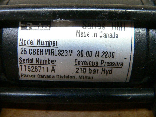 Parker 25Cbbmirls23m30.00M2200 Pneumatic Hydraulic Cylinder