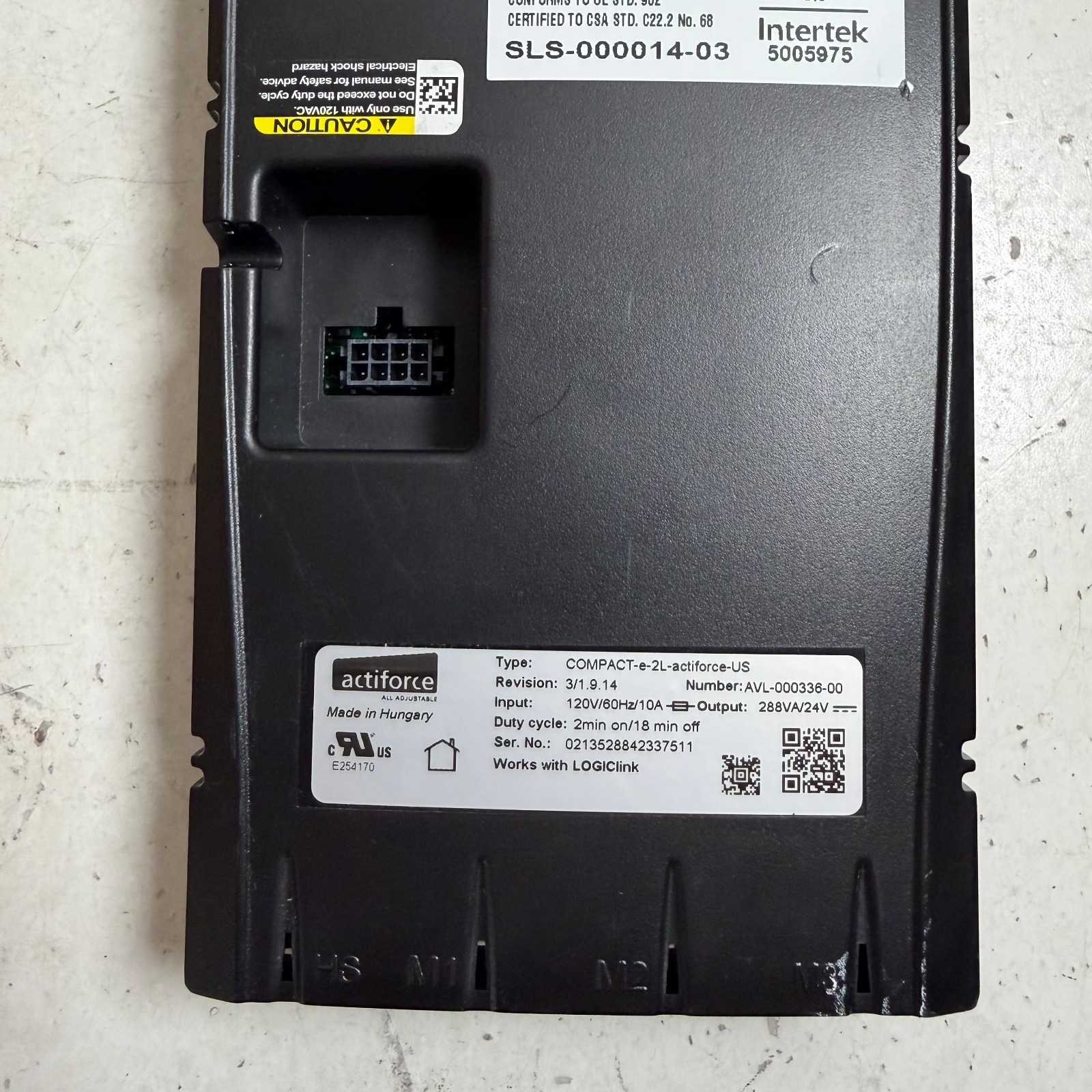 Actiforce COMPACT-e-2L-actiforce-US Black Height Adjustable Desk Control Unit