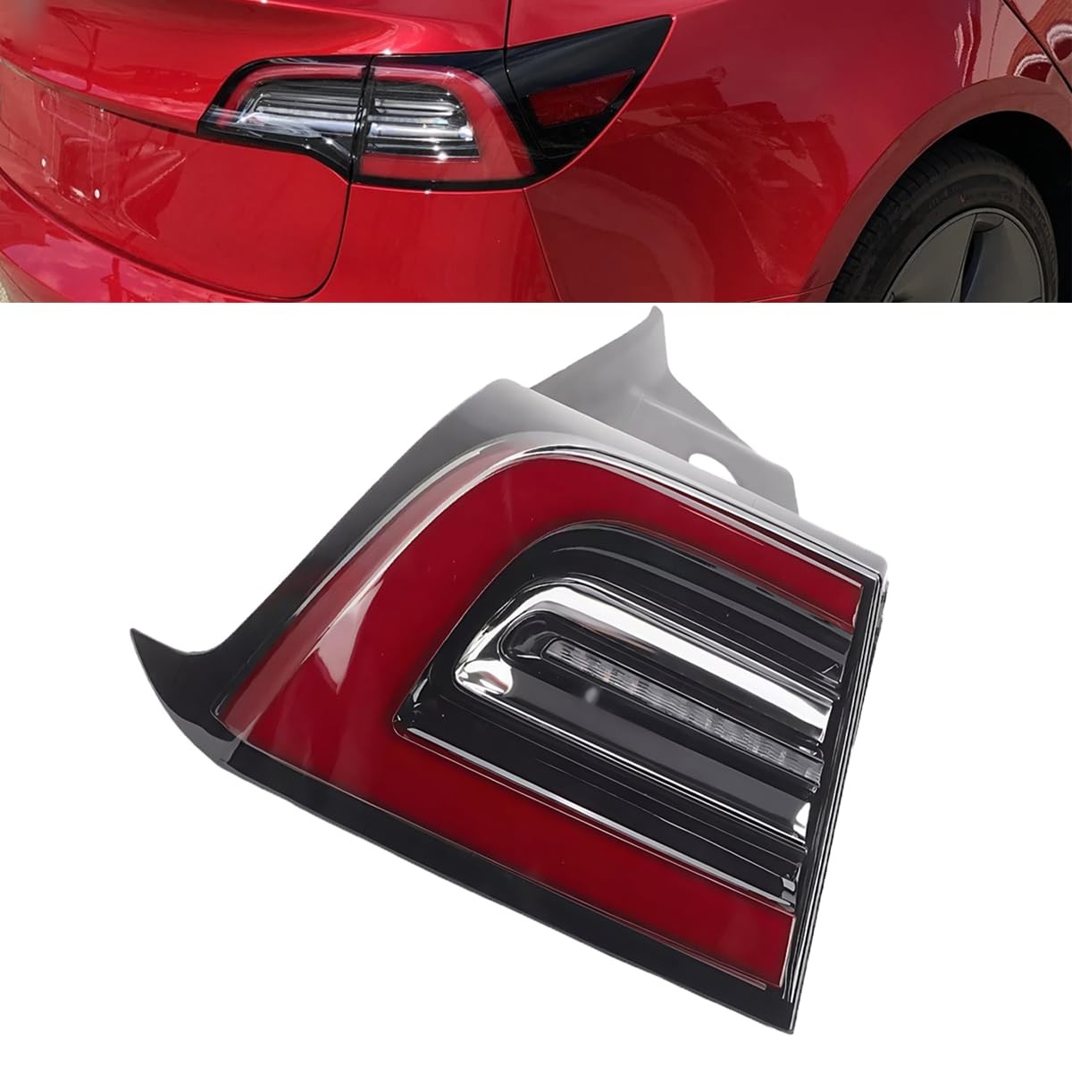 3-Pin Left LED Tail Light for Tesla Model 3 17-20 1077397-00-H/F/G 1077397
