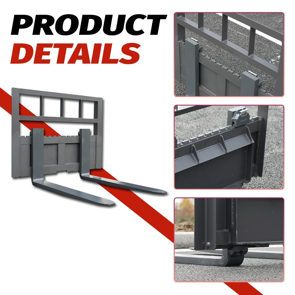 HUAYEE Pallet Fork And Cargo Fork Suitable For Skid Steer Loader Attachments