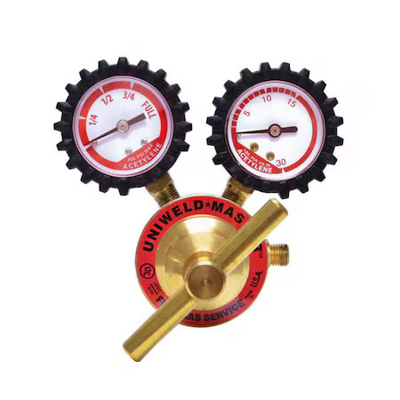Uniweld Rsmc2 Acetylene Regulator, Acetylene, Single Stage, 3/8″-24 Outlet