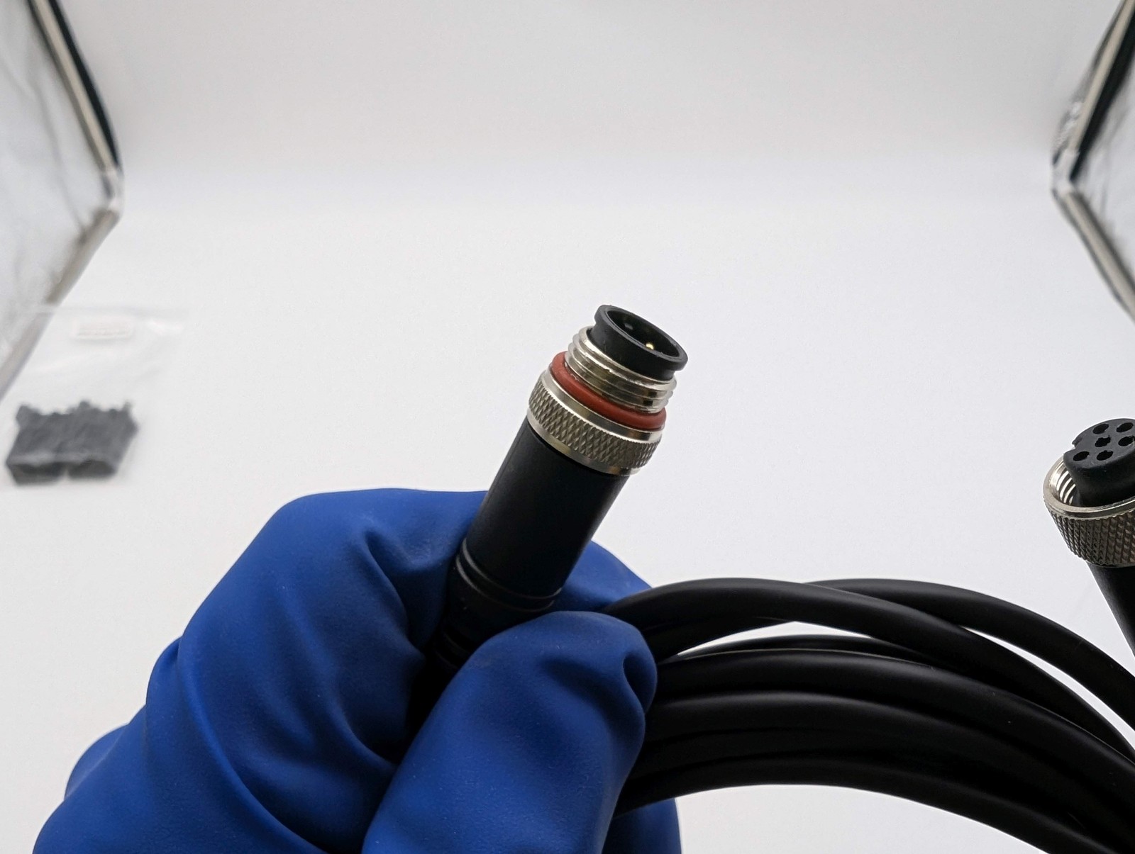 M8 6 Pin Male to 6 Pin Female Extension Cable 15ft IP67 EC1-0015