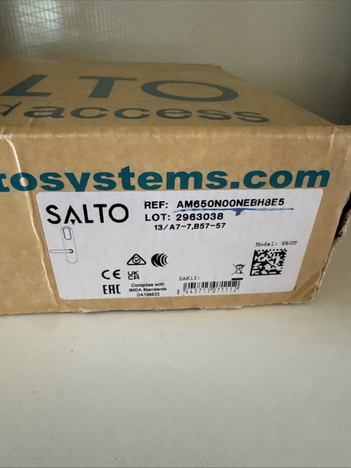Salto AM650N00NEBH8E5 Missing Parts