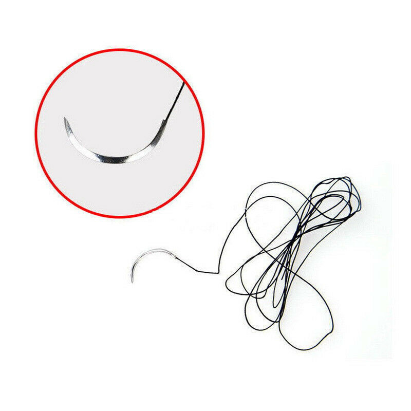 12 Pcs/Box Dental Surgical 3/0 Suture Silk Braided Non Absorbable Suture 75cm