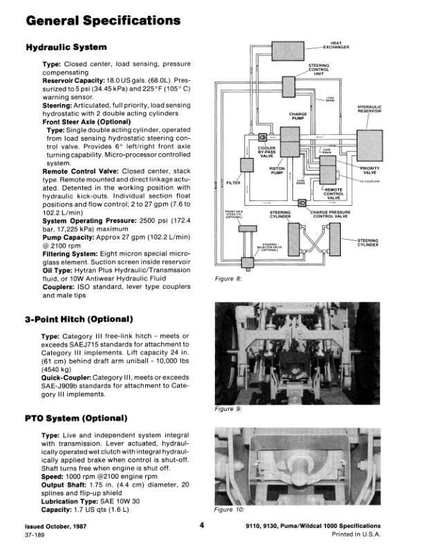 Case IH 1000, 9110, 9130, 9150, 9170, 9180, 9190 Tractor Repair Service Manual