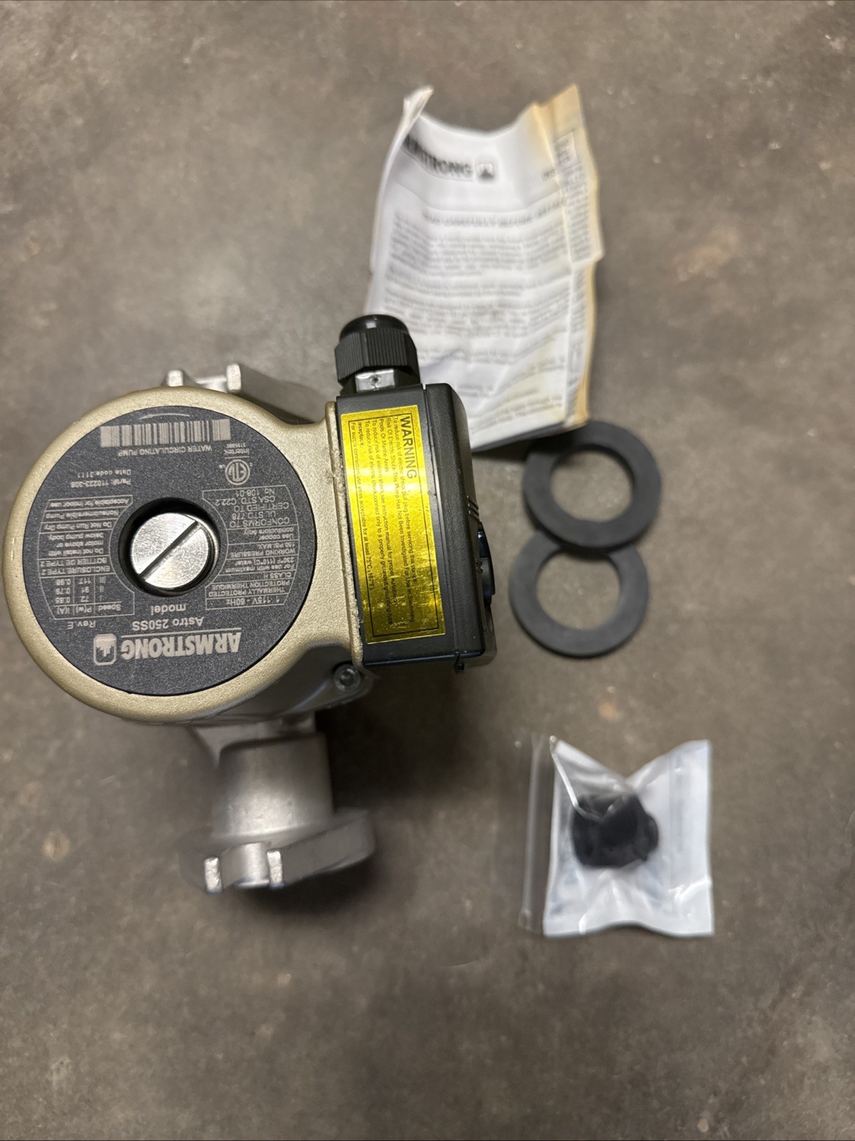 Armstrong 110223-308 Circulating Pump, SS 115V, 1 Phase, Astro 250SS, 3 Speed