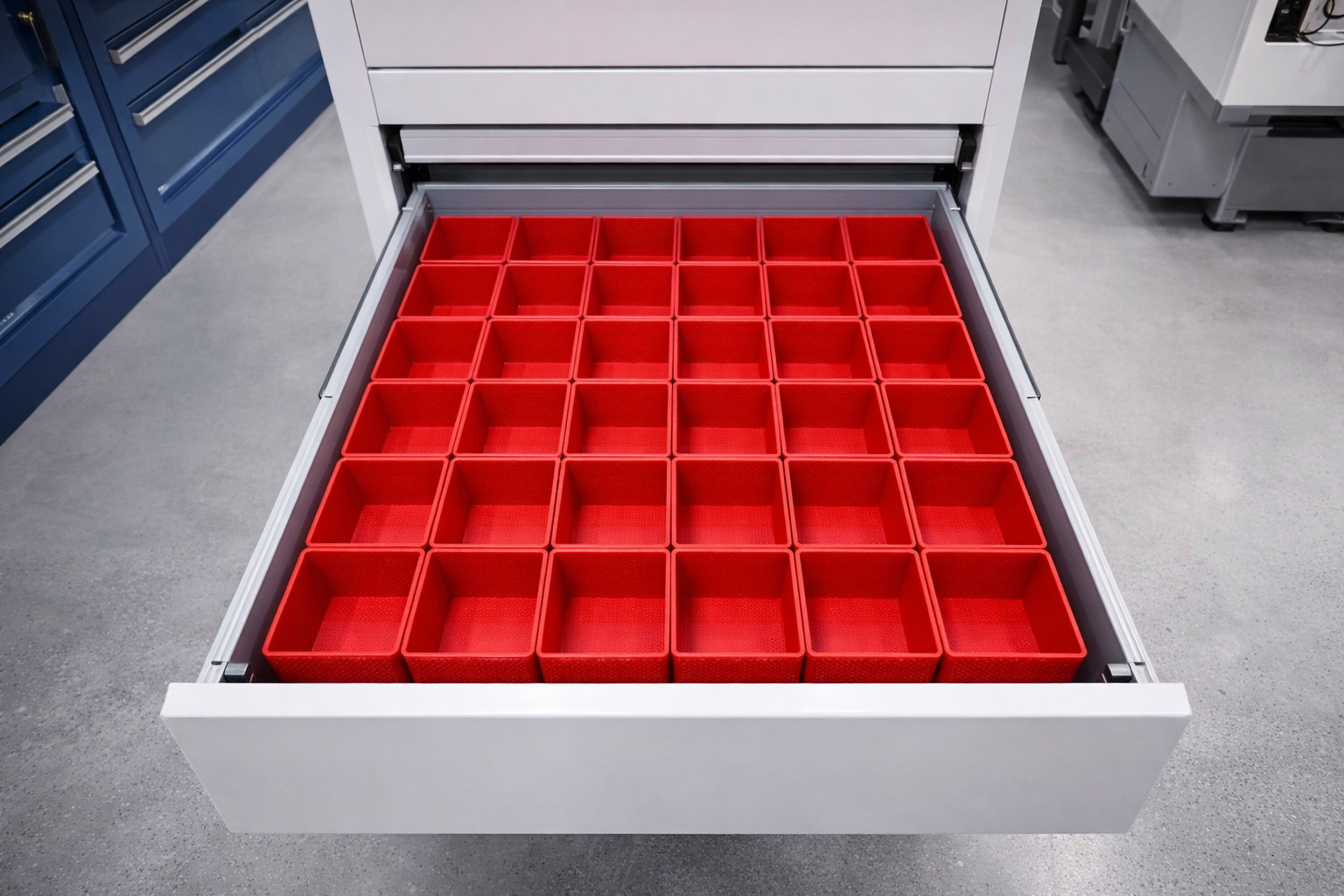 96pc 2×3″ Drawer Organizer Bins Modular Storage Hardware Craft Toolbox