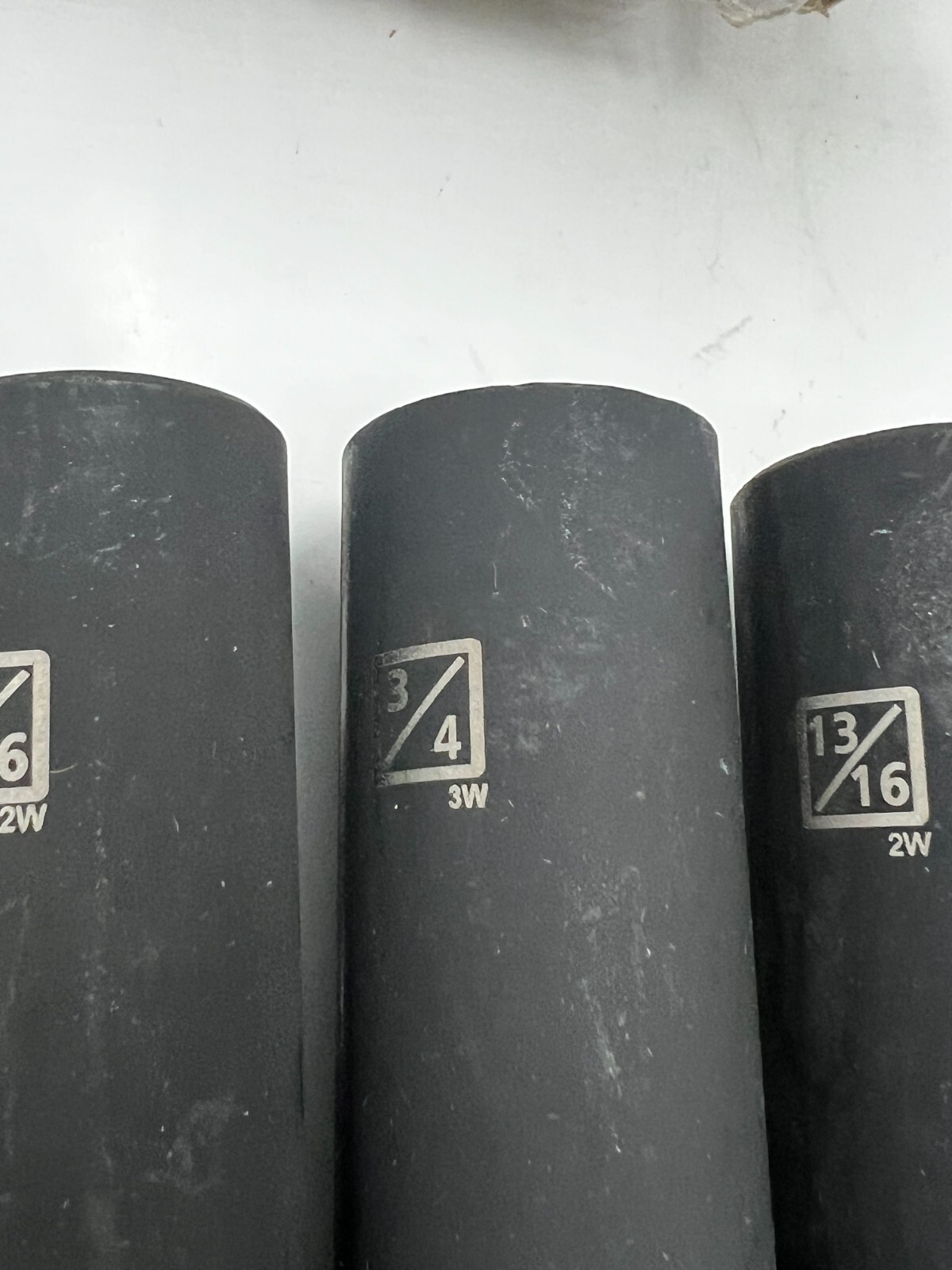 Steelman Pro 8 Piece 1/2-Inch Drive SAE Deep 6-Point Impact Socket 78268 Black