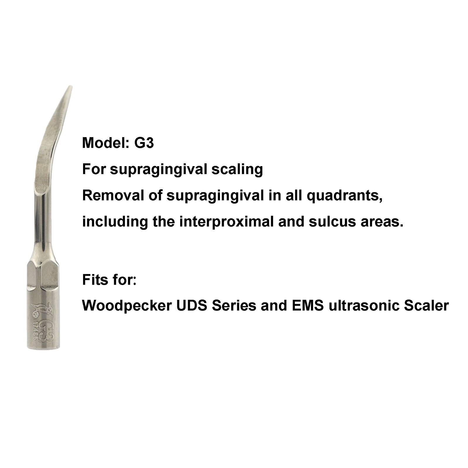 Woodpecker Dental Piezo Scaler LED Handpiece Tips G1 P1 EMS PIEZON HP-5L HW-5L