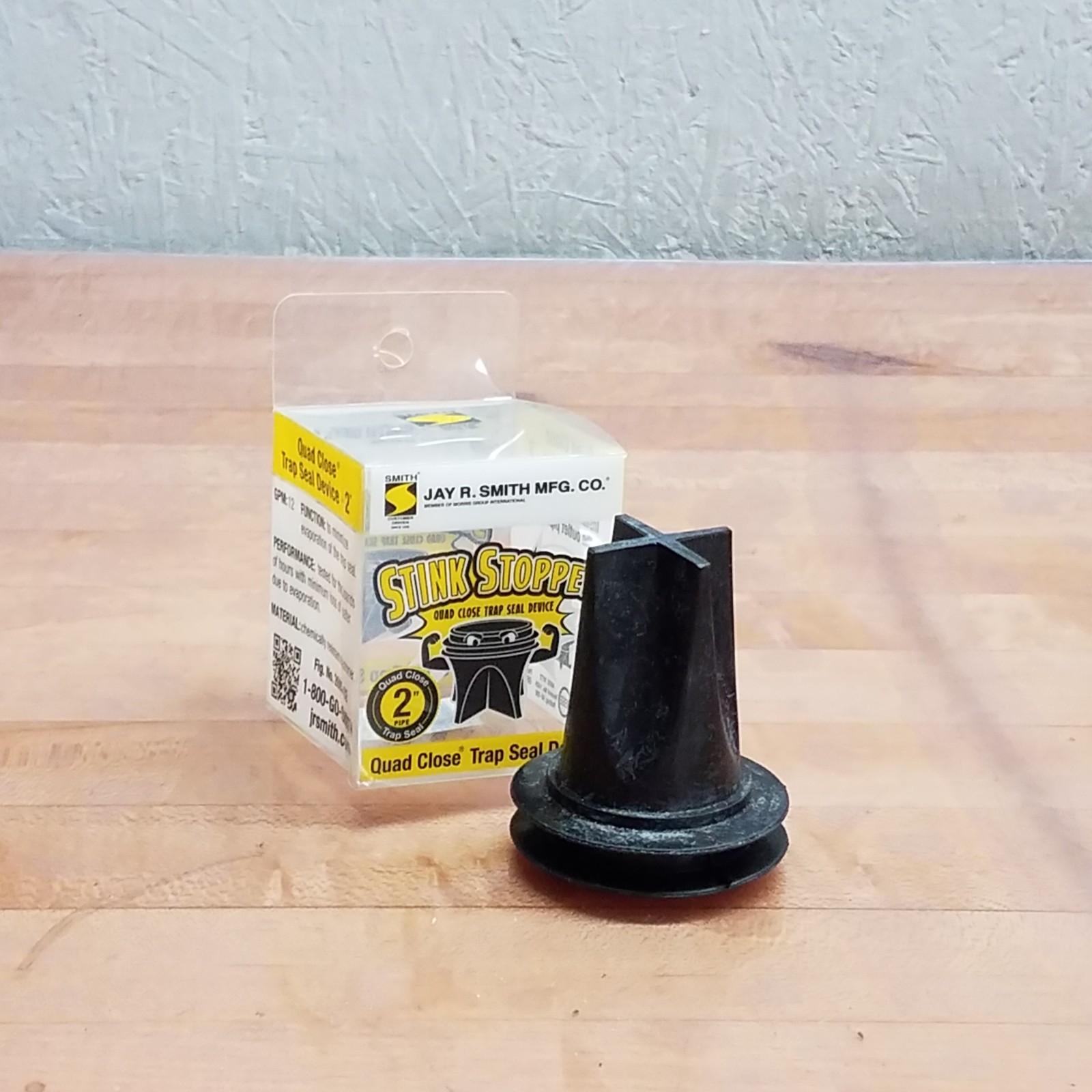 Jay R. Smith 2692-02 Stink Stopper, 12.0 GPM, 2″, Quad Close, Trap Seal – NEW