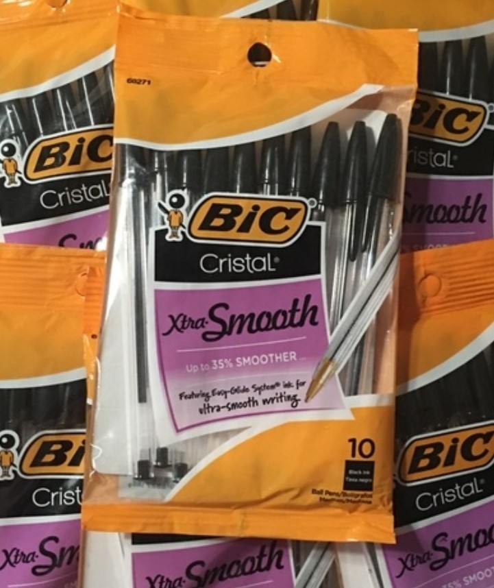 20 PCs Black Pens. BIC Cristal 20 Pack Xtra Smooth Ball Pen, 1.6mm.