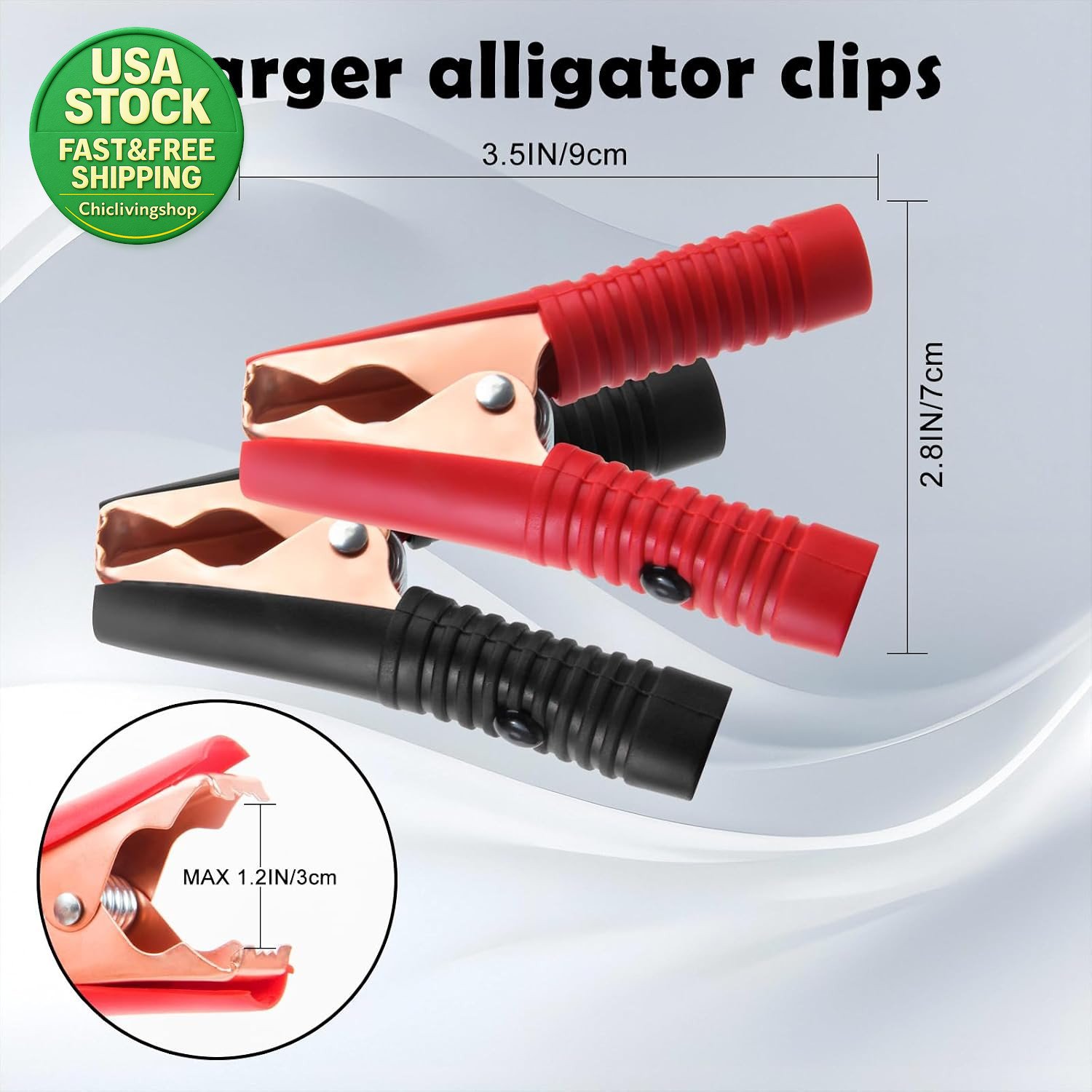 4.9FT 14AWG Battery Alligator Clip to SAE Connector Extension Cable with Fuse