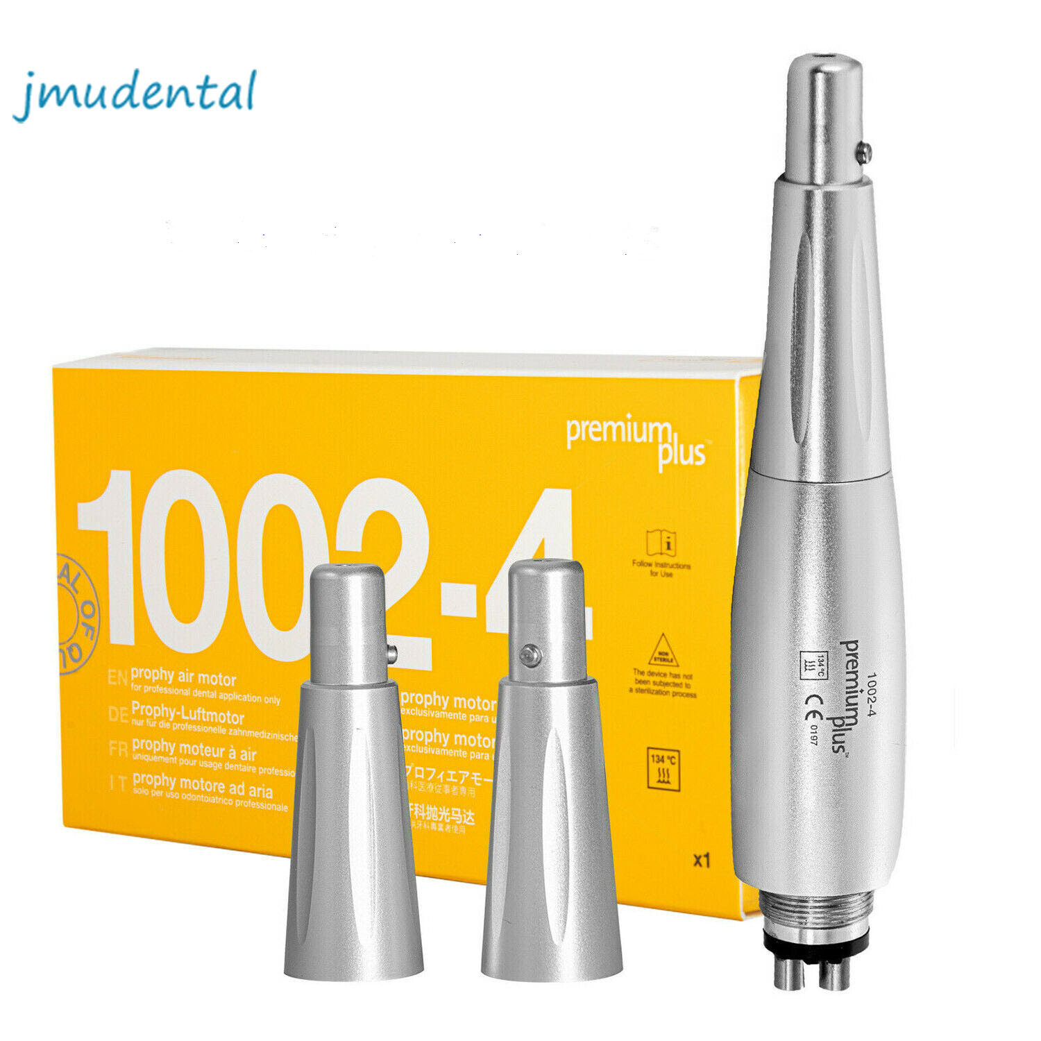 Premium Plus Dental Hygiene Prophy Handpiece 4 Holes 3 Nose Cones FDA Approved