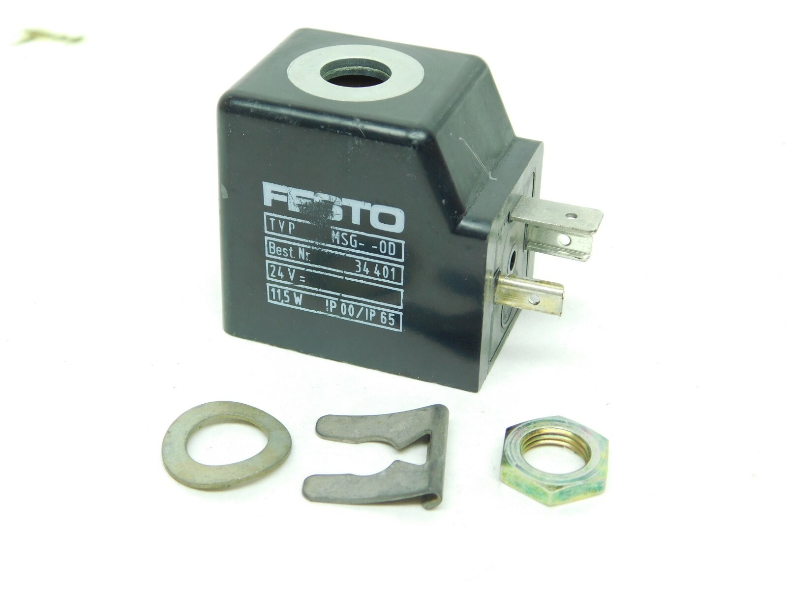 NEW OLD STOCK – Festo MSG-24-00 34401 24V Solenoid Coil 11,5W IP 00/IP 65 LV
