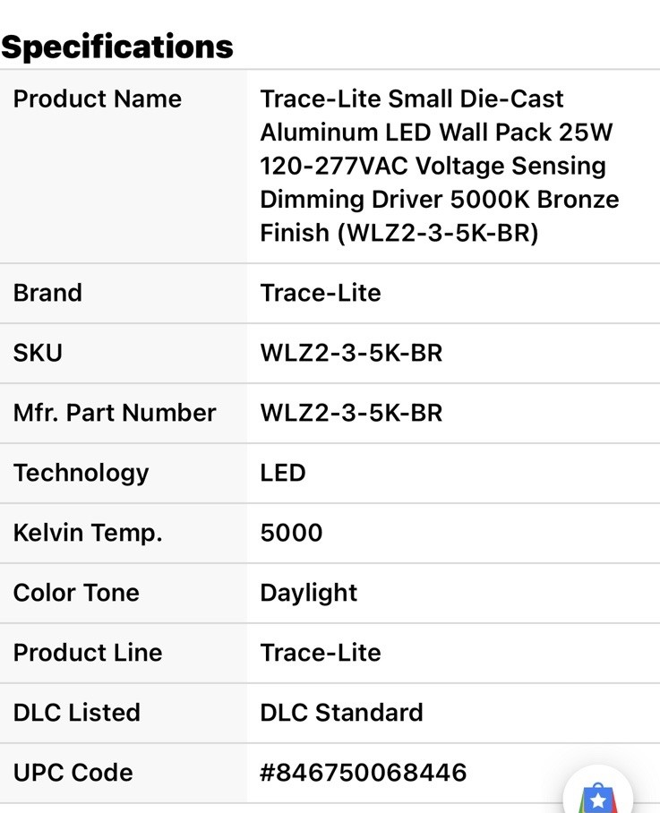 Tracelite WLZ2-3-5K-BR