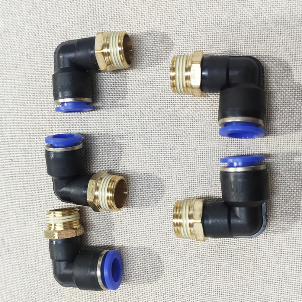 3/8″ OD Tube X 3/8″ NPT 10Pcs Pneumatic Male Elbow Push To Connect Air Fittings