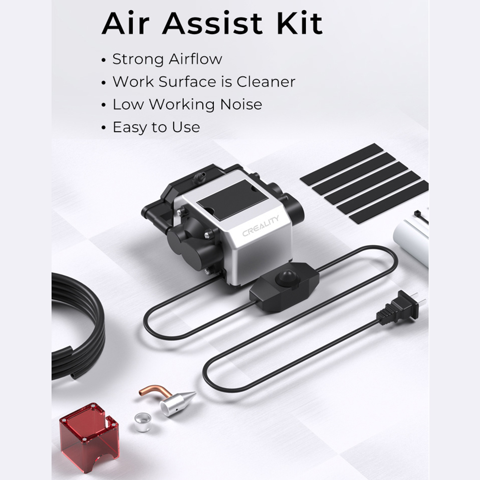 Creality Air Assist Kit, Air Assist Pump for CR-Laser Falcon 10W 22L/min Airflow