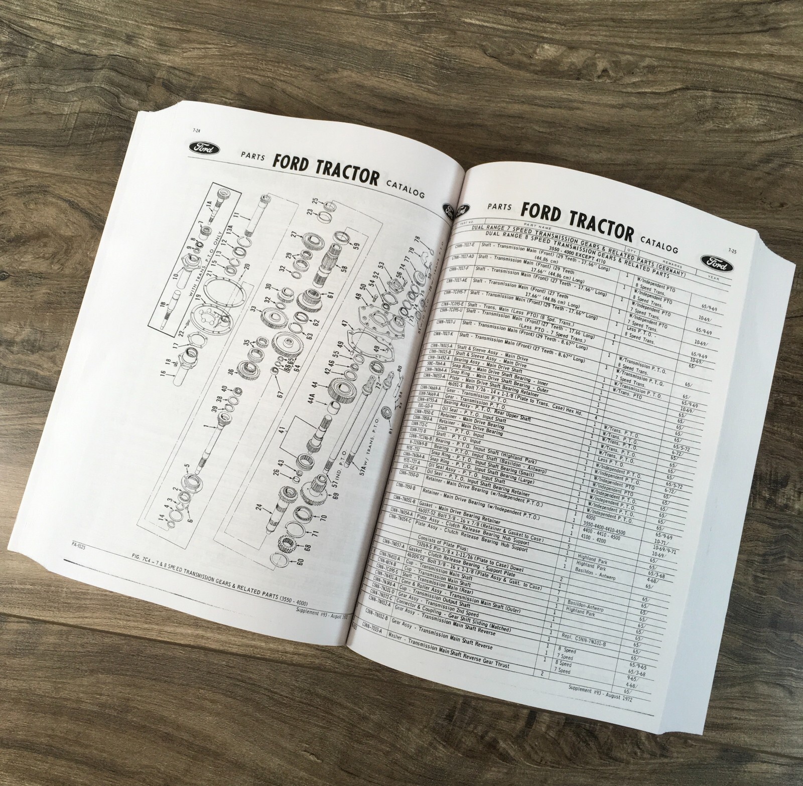 Ford 2000 3000 4000 5000 7000 Series Tractor Parts Manual Catalog