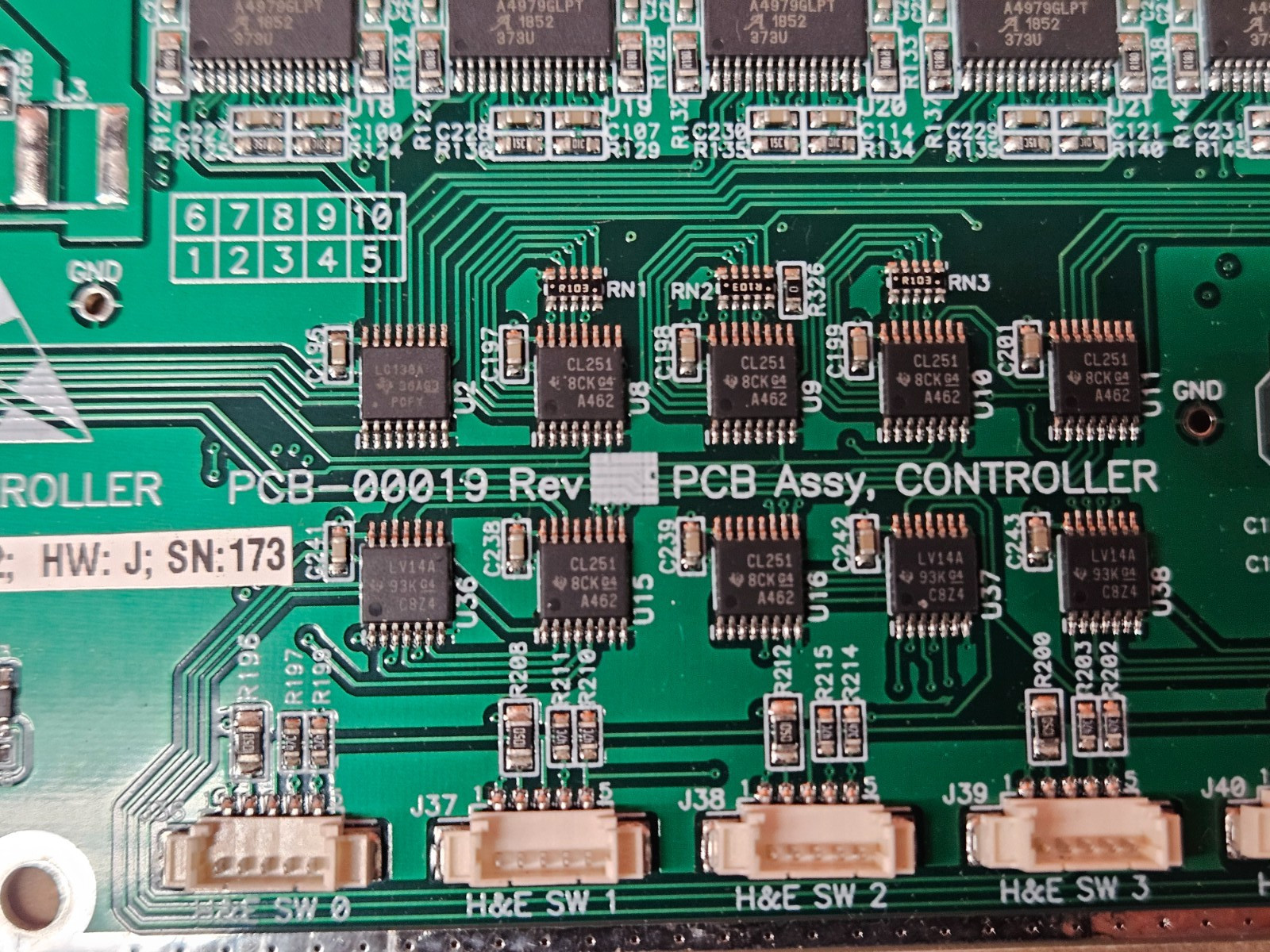 Accellix Analyzer Controller PCB Assembly PCB-00018 Rev B SW 42 HW J SN 173