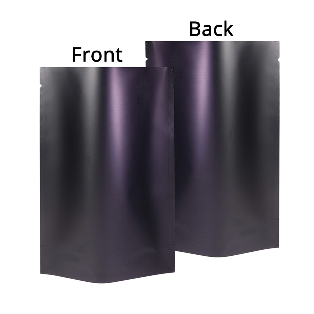 3×4.5in Matte Black Foil Mylar Stand Up Open top Pouch Bag w/ Machine B01