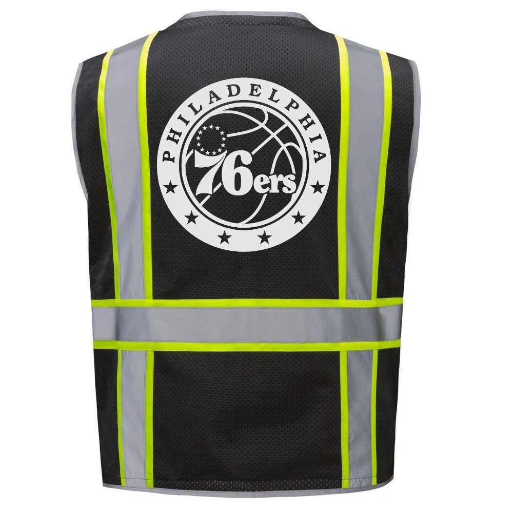 🏀🦺PHILADELPHIA EAGLES SAFETY PPE VEST W/SILVER REFLECTIVE ADULT SIZE M-5XL