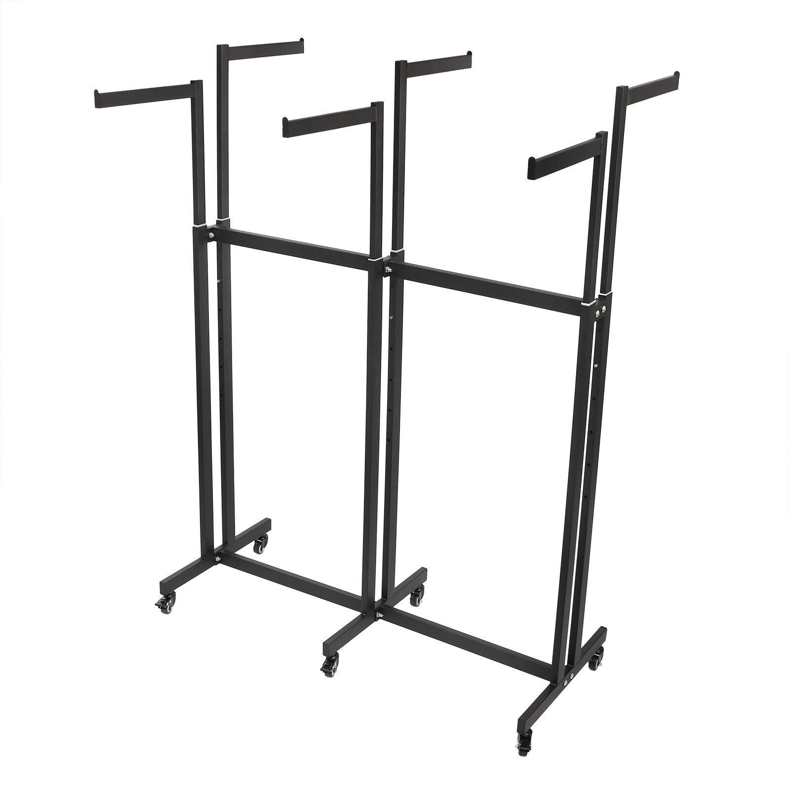 6 Arms Clothing Display Retail Rack Adjustable Floor Standing Metal Garment Rack