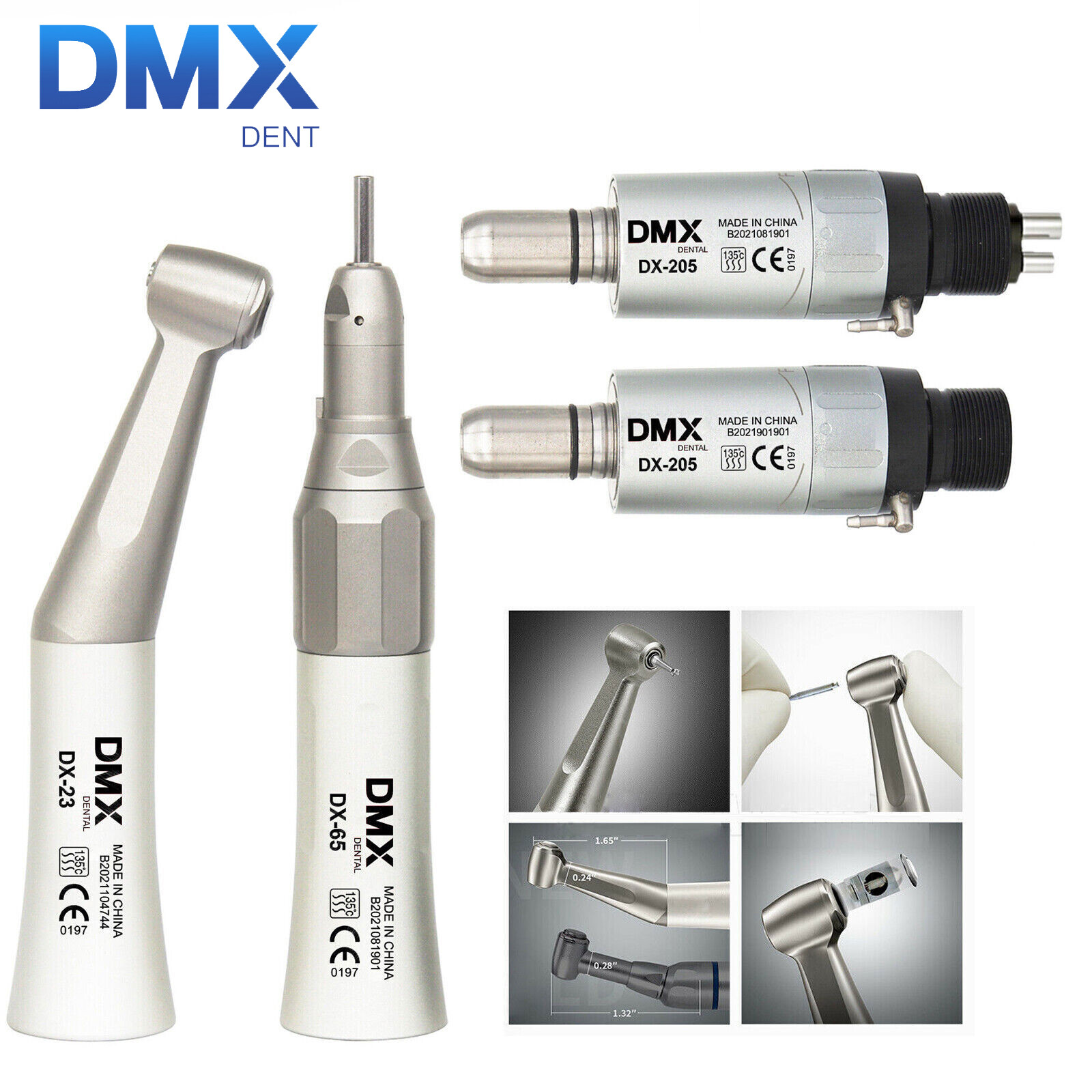 DMXDENT Dental E-generator LED High Speed/Low Speed Handpiece Kit 2Hole/4Hole